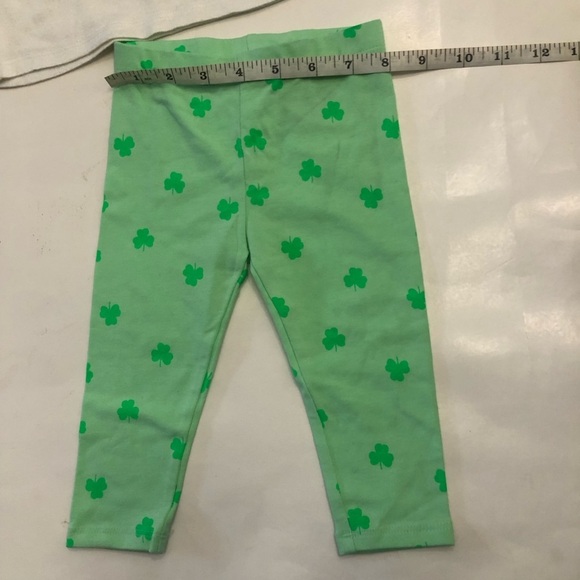 Cat & Jack Baby Girl Shamrock Rainbow Ruffle Long sleeves Pants Two Pc Set 12M - Picture 8 of 10
